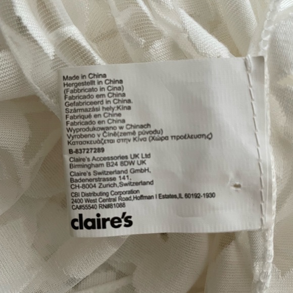 White Floral Lightweight Infinity Scarf - Picture 4 of 5